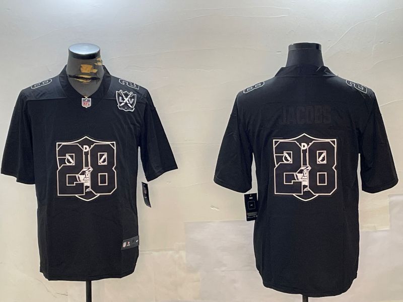 Men Oakland Raiders #28 Jacobs Black 2024 Nike Limited NFL Jersey style 12301